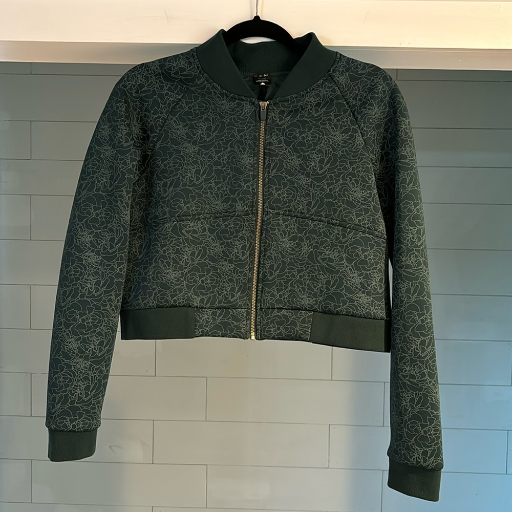 balance athletica cropped flight jacket